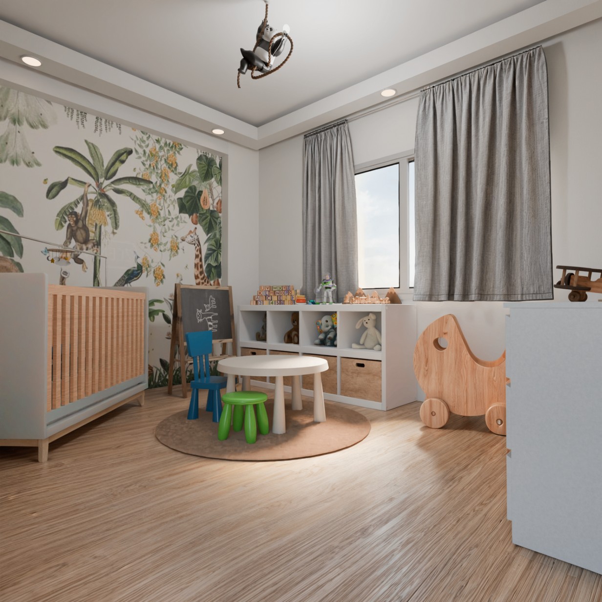 Chambre bébé doux et fonctionnel